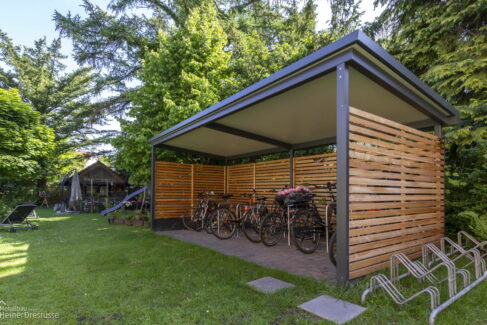 Fahrradunterstand Metall Holz
