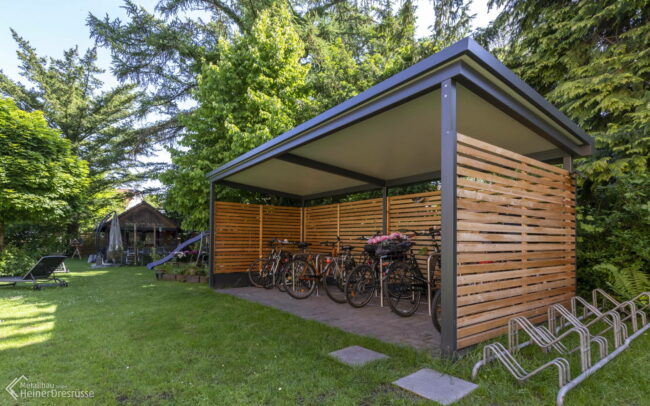 Fahrradunterstand Metall Holz